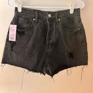 Target Black Distressed Jean Shorts